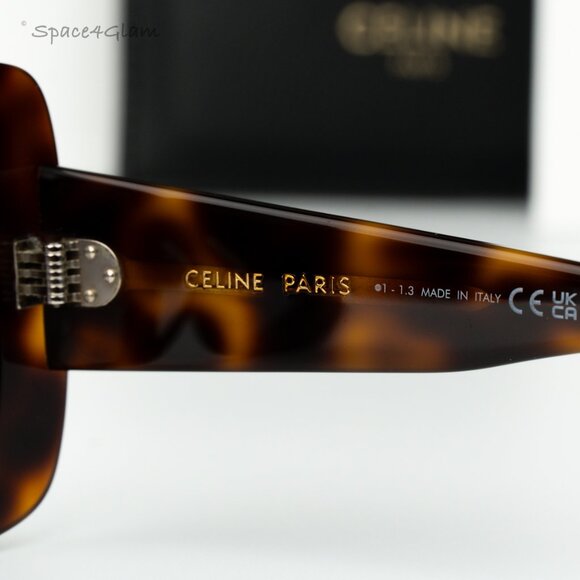 Celine Women Sunglasses Havana Gradient Smoke Geometric CL40263I 3 DOTS 53B NEW - Picture 7 of 11